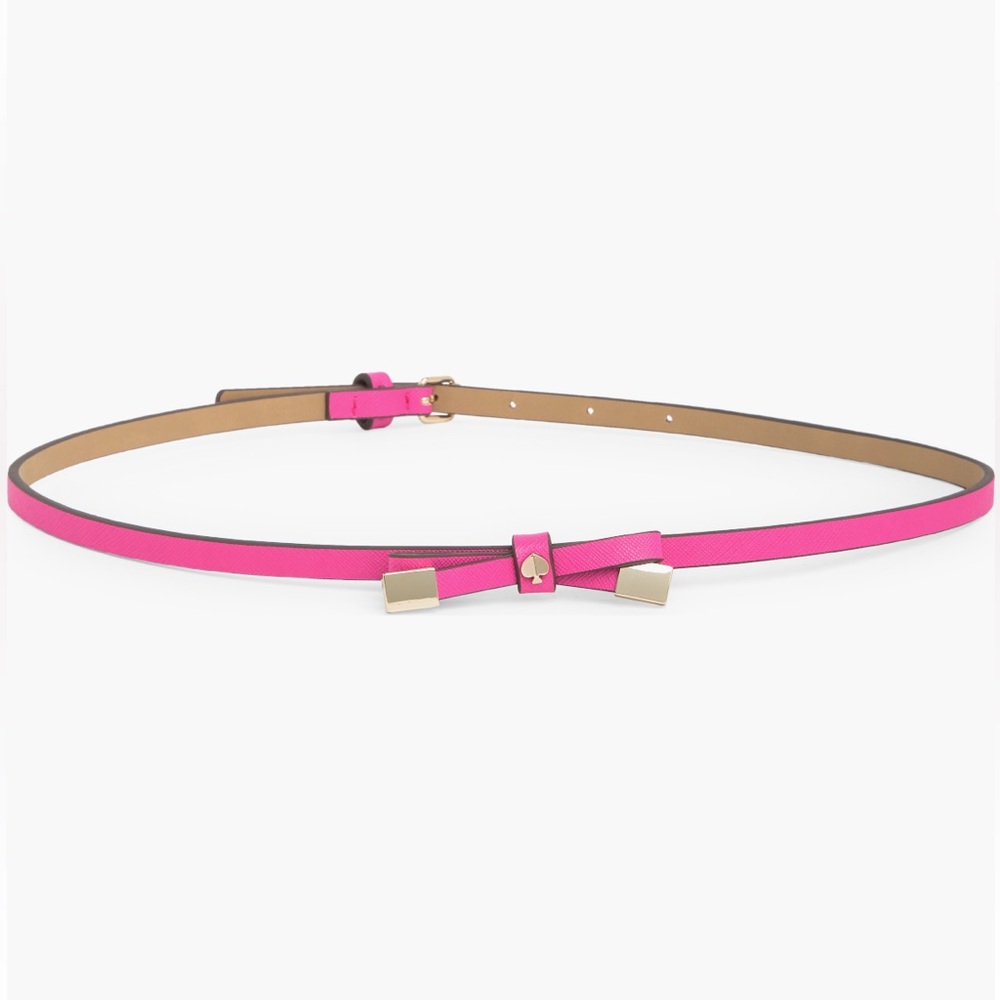 Kate Spade 8mm Shoestring Bow Belt in Vivid Snapdragon Size Large NWT